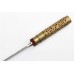 Dagger Knife steel blade hand engraved leaf brass sheath handle 20.5 inch